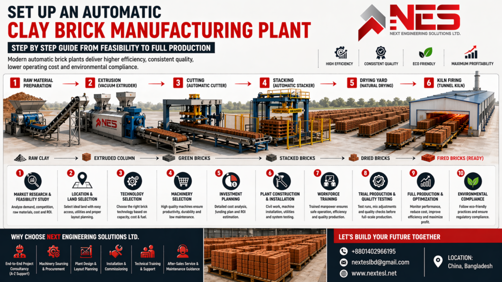 Complete Guide to Setting Up an Automatic Brick Manufacturing Plant | Cost, Process & Steps (2026)