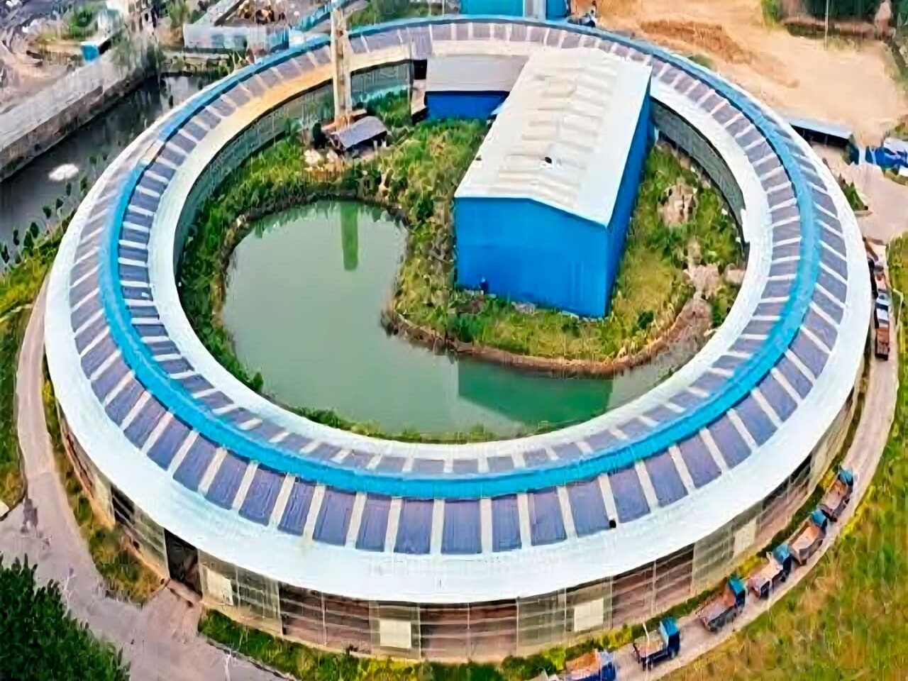 Rotary kiln plant for industrial clay brick manufacturing