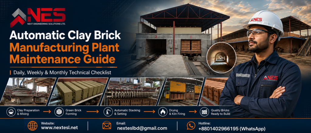 Automatic Clay Brick Manufacturing Plant Maintenance Guide: Daily, Weekly and Monthly Technical Checklist