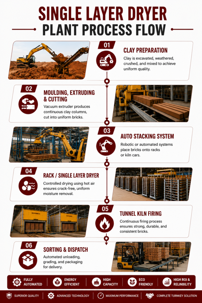 Single Layer Dryer plant process flow