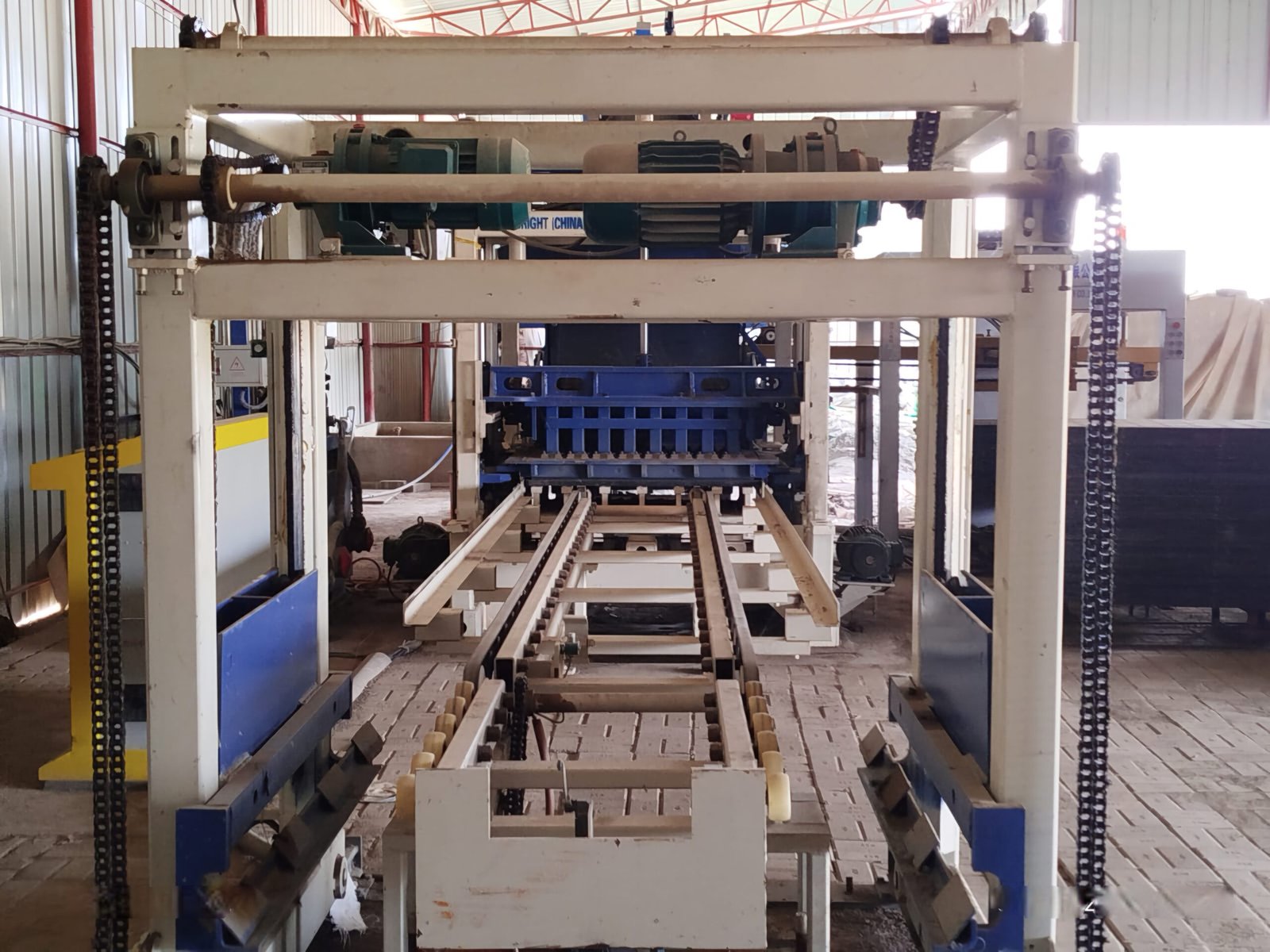Concrete block machinery project site