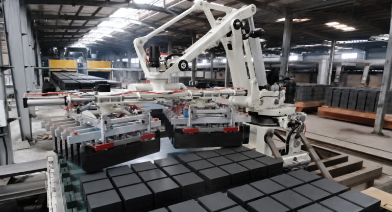 Robot brick loading for clay brick manufacturing plant