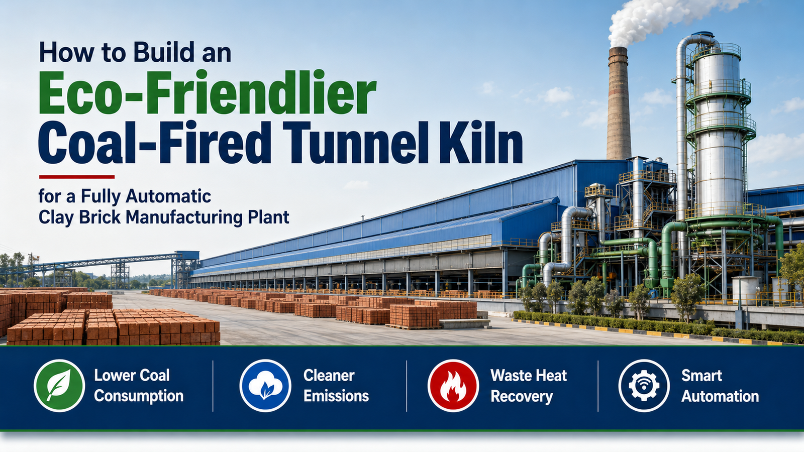 Eco-Friendlier Coal-Fired Tunnel Kiln Plant Eco-friendlier coal-fired tunnel kiln plant for automatic clay brick manufacturing
